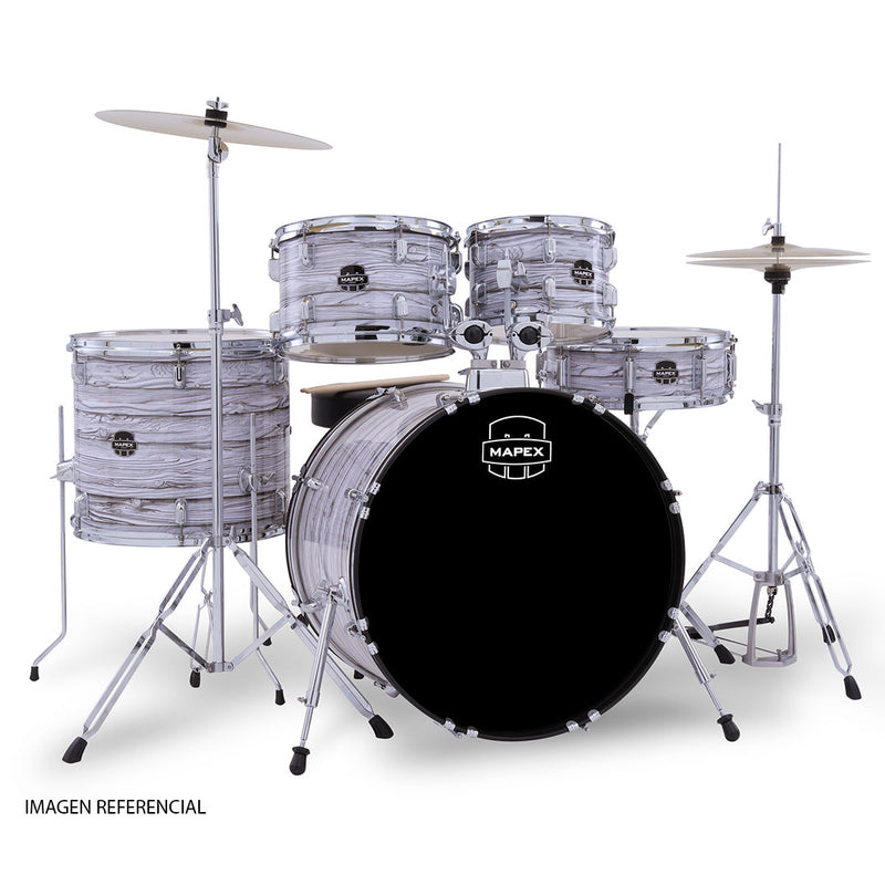 Batería Acústica Mapex Comet CM5294FTCFI-SC Shell Pack de 5 piezas - White Marblewood (INCLUYE HARDWARE, PLATILLOS Y ASIENTO)