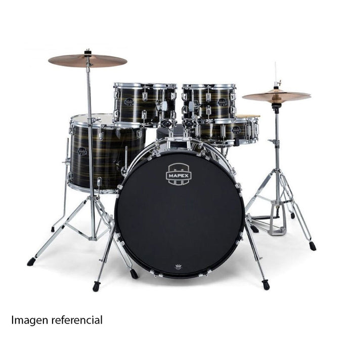 Batería Acústica Mapex Comet Shell Pack de 5 piezas CM5294FTCFJ-SC - Ebony Yellow Grain