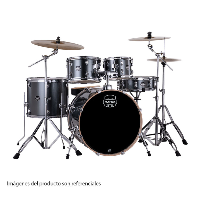 Batería Acústica Mapex Venus Shell Pack de 5 piezas VE5295FTCVC - Steel Blue Metallic (INCLUYE HARDWARE Y PLATILLOS)