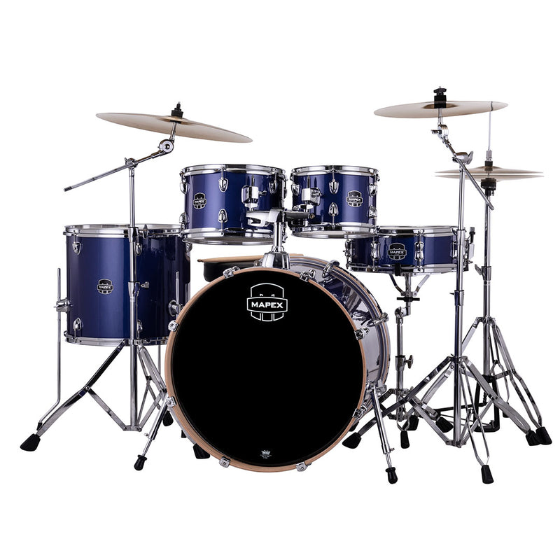 Batería Acústica Mapex Venus Shell Pack de 5 piezas VE5295FTCVI - Blue Sky Sparkle (INCLUYE HARDWARE Y PLATILLOS)
