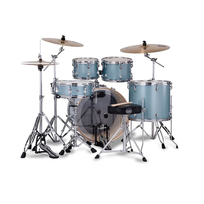 Batería Acústica Mapex Venus Shell Pack de 5 piezas VE5295FTCVJ - Aqua Blue Sparkle (INCLUYE HARDWARE Y PLATILLOS)