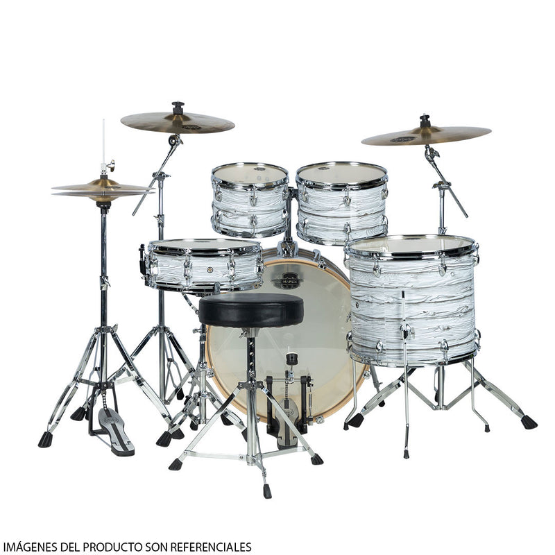 Batería Acústica Mapex Venus Shell Pack de 5 piezas LTVE5295FTCFI - White Marblewood (INCLUYE HARDWARE Y PLATILLOS)