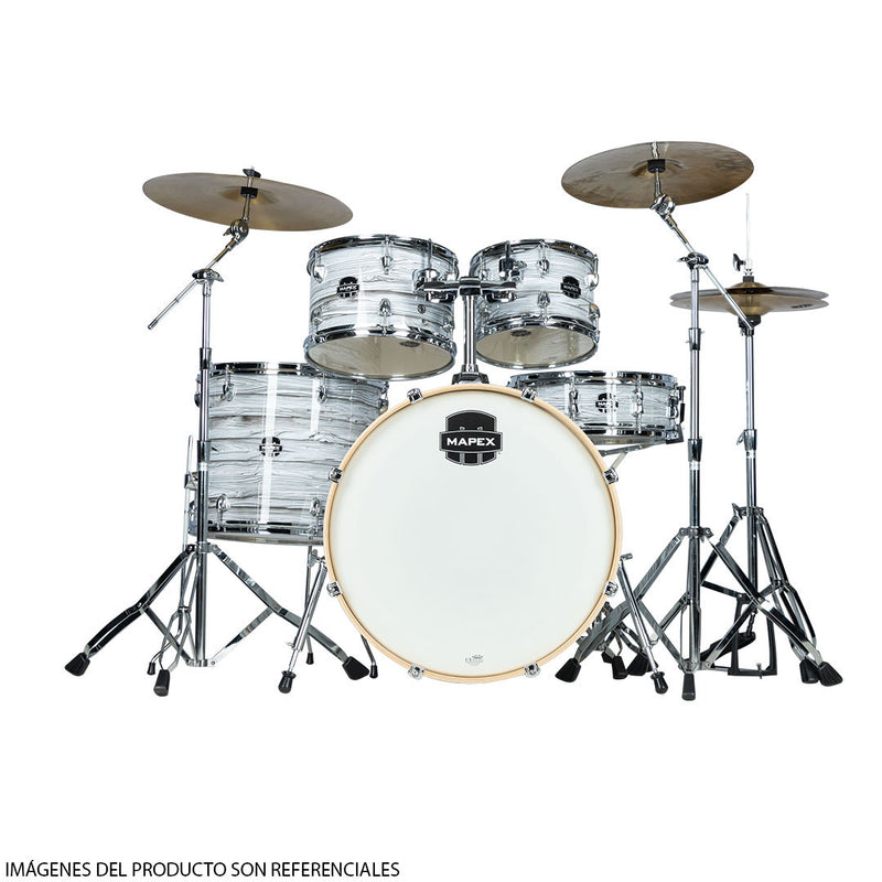 Batería Acústica Mapex Venus Shell Pack de 5 piezas LTVE5295FTCFI - White Marblewood (INCLUYE HARDWARE Y PLATILLOS)