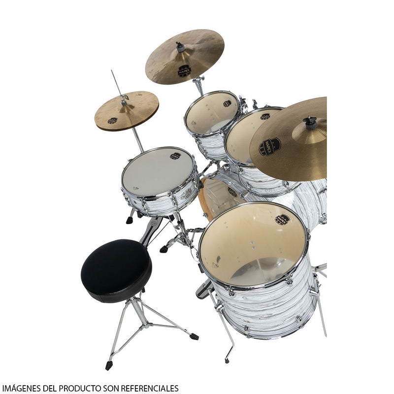 Batería Acústica Mapex Venus Shell Pack de 5 piezas LTVE5295FTCFI - White Marblewood (INCLUYE HARDWARE Y PLATILLOS)