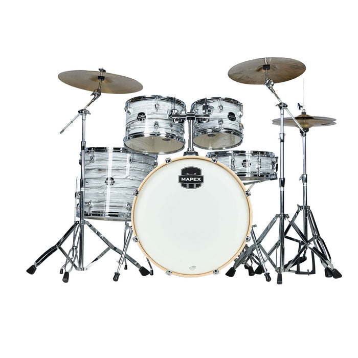 Batería Acústica Mapex Venus Shell Pack de 5 piezas LTVE5295FTCFI - White Marblewood (INCLUYE HARDWARE Y PLATILLOS)