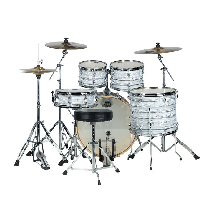 Batería Acústica Mapex Venus Shell Pack de 5 piezas LTVE5295FTCFI - White Marblewood (INCLUYE HARDWARE Y PLATILLOS)