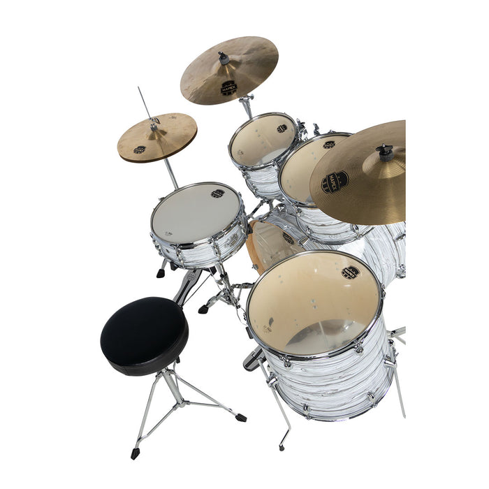 Batería Acústica Mapex Venus Shell Pack de 5 piezas LTVE5295FTCFI - White Marblewood (INCLUYE HARDWARE Y PLATILLOS)