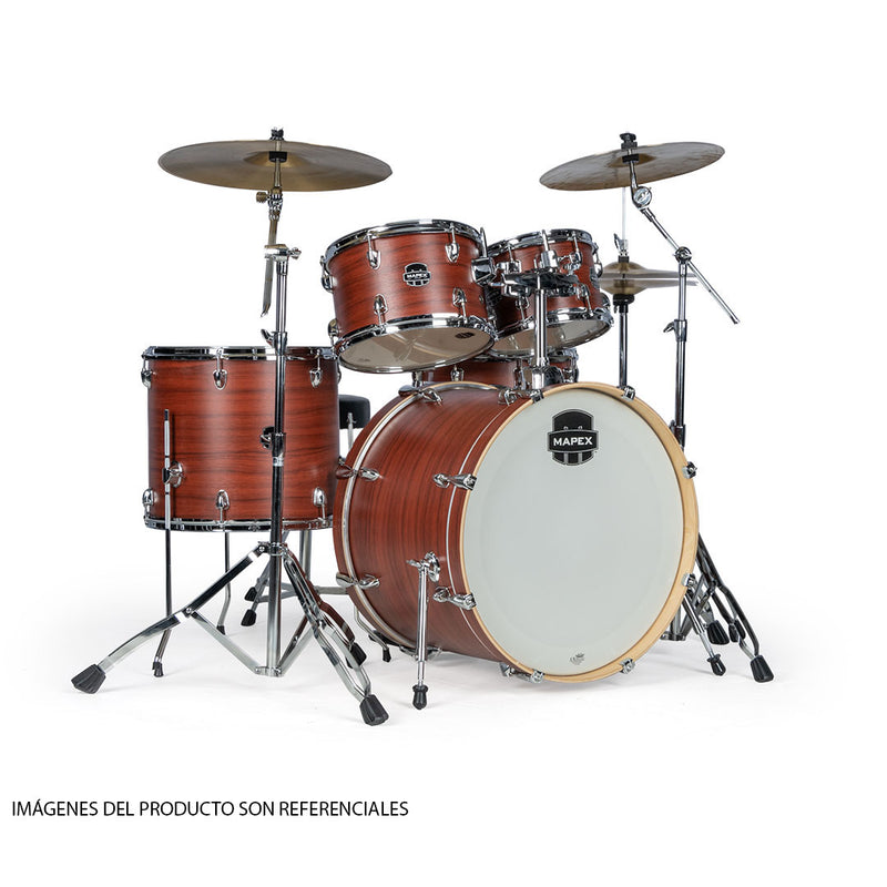 Batería Acústica Mapex Venus Shell Pack de 5 piezas LTVE5295FTCRI - Red Wood (INCLUYE HARDWARE Y PLATILLOS)