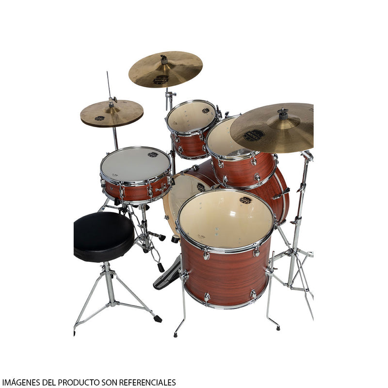 Batería Acústica Mapex Venus Shell Pack de 5 piezas LTVE5295FTCRI - Red Wood (INCLUYE HARDWARE Y PLATILLOS)