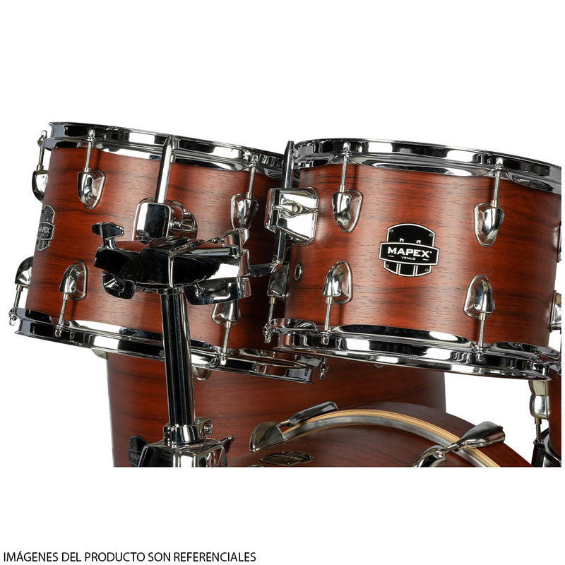 Batería Acústica Mapex Venus Shell Pack de 5 piezas LTVE5295FTCRI - Red Wood (INCLUYE HARDWARE Y PLATILLOS)
