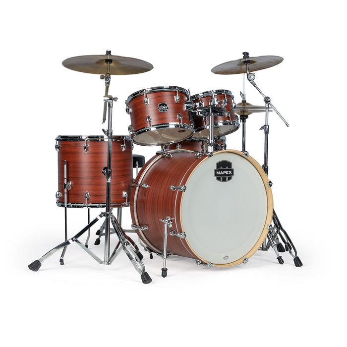 Batería Acústica Mapex Venus Shell Pack de 5 piezas LTVE5295FTCRI - Red Wood (INCLUYE HARDWARE Y PLATILLOS)