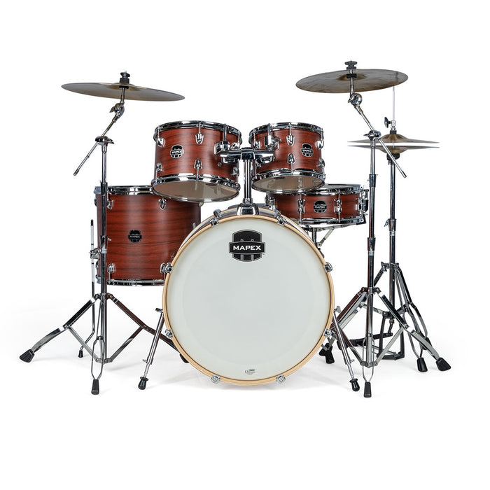 Batería Acústica Mapex Venus Shell Pack de 5 piezas LTVE5295FTCRI - Red Wood (INCLUYE HARDWARE Y PLATILLOS)