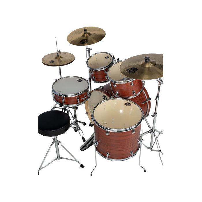 Batería Acústica Mapex Venus Shell Pack de 5 piezas LTVE5295FTCRI - Red Wood (INCLUYE HARDWARE Y PLATILLOS)