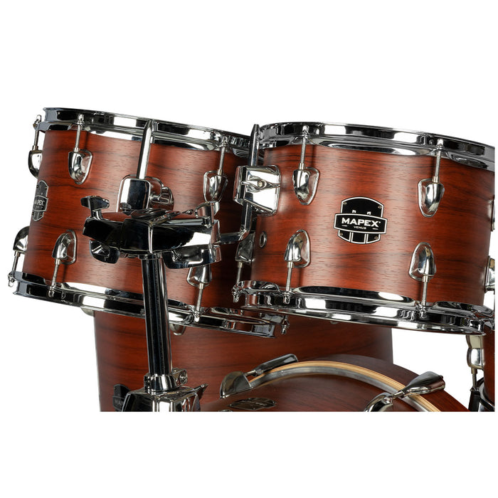 Batería Acústica Mapex Venus Shell Pack de 5 piezas LTVE5295FTCRI - Red Wood (INCLUYE HARDWARE Y PLATILLOS)