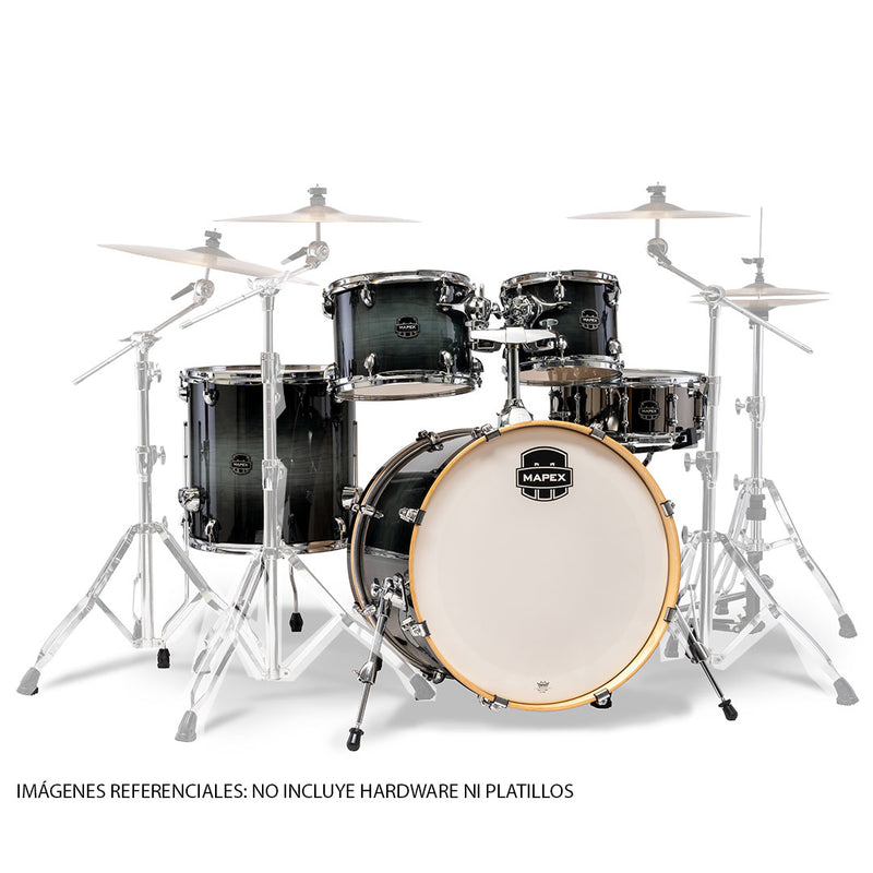 Batería Acústica Mapex Armory AR529SVOZ Shell Pack de 5 Piezas - Black Onyx Burst