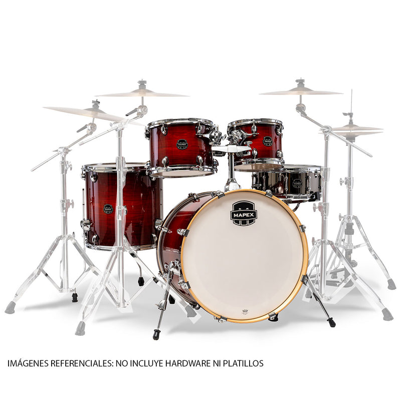 Batería Acústica Mapex Armory AR529SVNR Shell Pack de 5 Piezas - Red Onyx Burst
