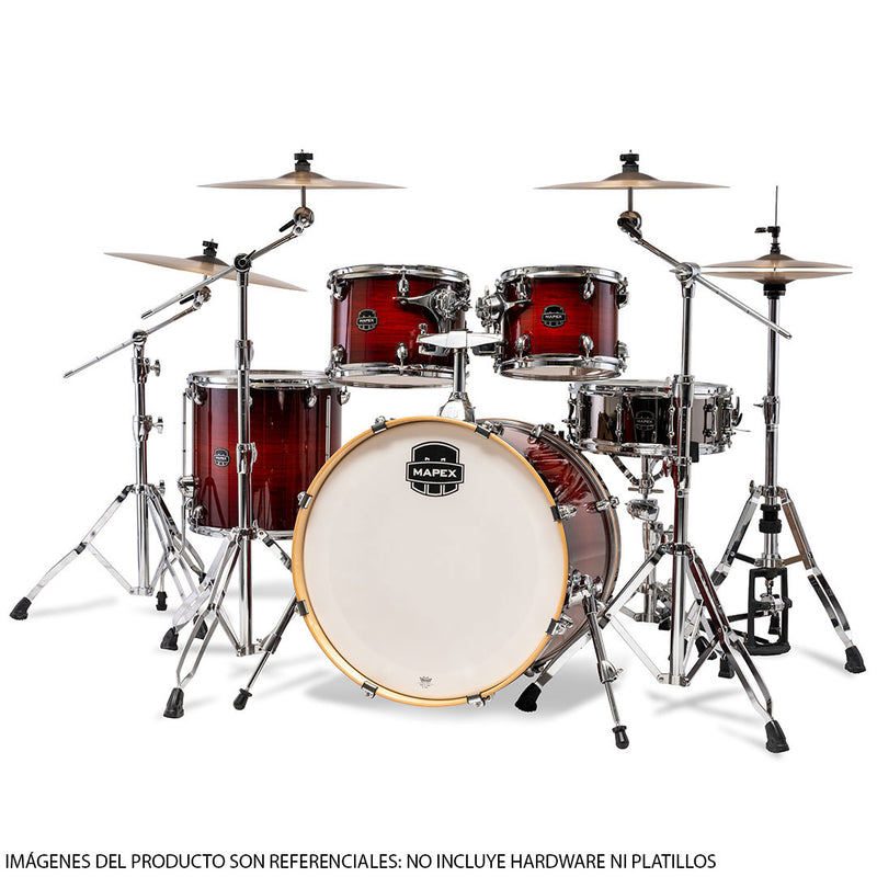 Batería Acústica Mapex Armory AR529SVNR Shell Pack de 5 Piezas - Red Onyx Burst