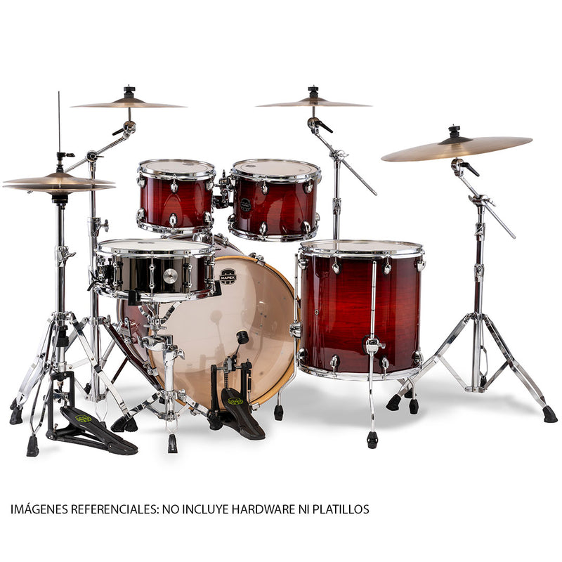 Batería Acústica Mapex Armory AR529SVNR Shell Pack de 5 Piezas - Red Onyx Burst
