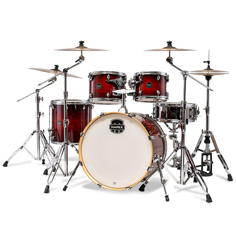 Batería Acústica Mapex Armory AR529SVNR Shell Pack de 5 Piezas - Red Onyx Burst