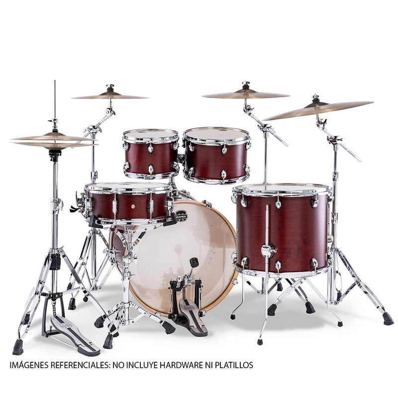 Batería Acústica Mapex Mars Maple MM529SFWI Shell Pack de 5 Piezas - Merlot Satin (NO INCLUYE HARDWARE NI PLATILLOS)