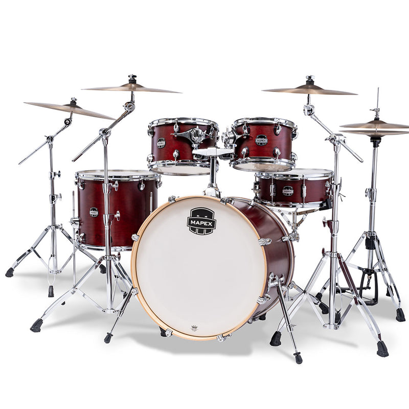 Batería Acústica Mapex Mars Maple MM529SFWI Shell Pack de 5 Piezas - Merlot Satin (NO INCLUYE HARDWARE NI PLATILLOS)
