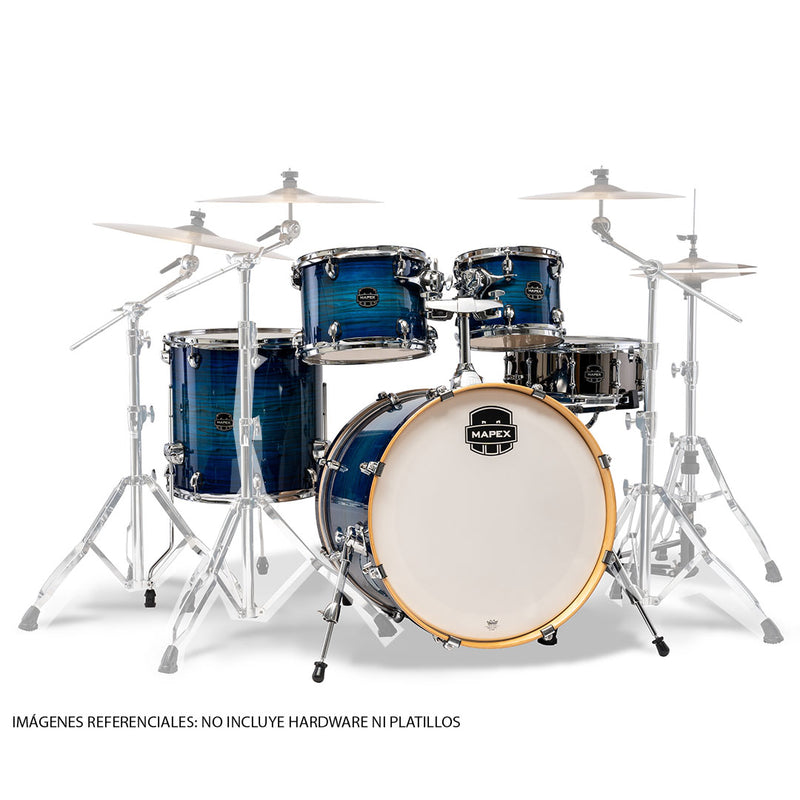 Batería Acústica Mapex Armory AR529SVNJ Shell Pack de 5 Piezas - Blue Wave Burst