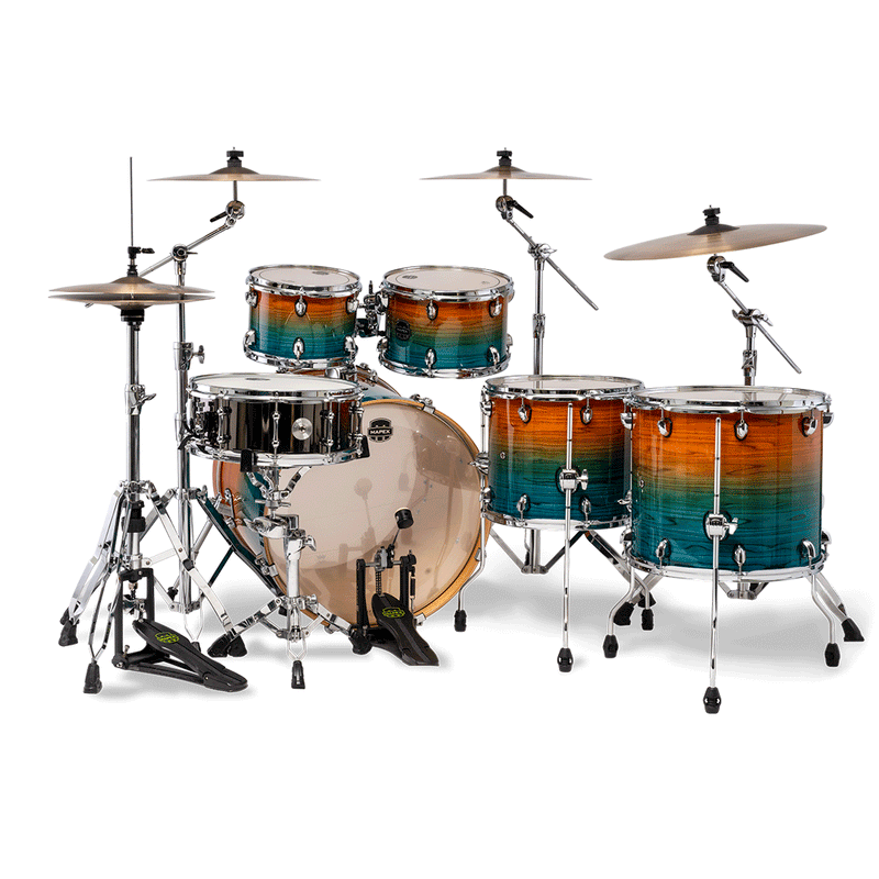 Batería Acústica Mapex Armory Shell Pack de 6 piezas AR628SFUVJG - Ocean Sunset (NO INCLUYE HARDWARE NI PLATILLOS)