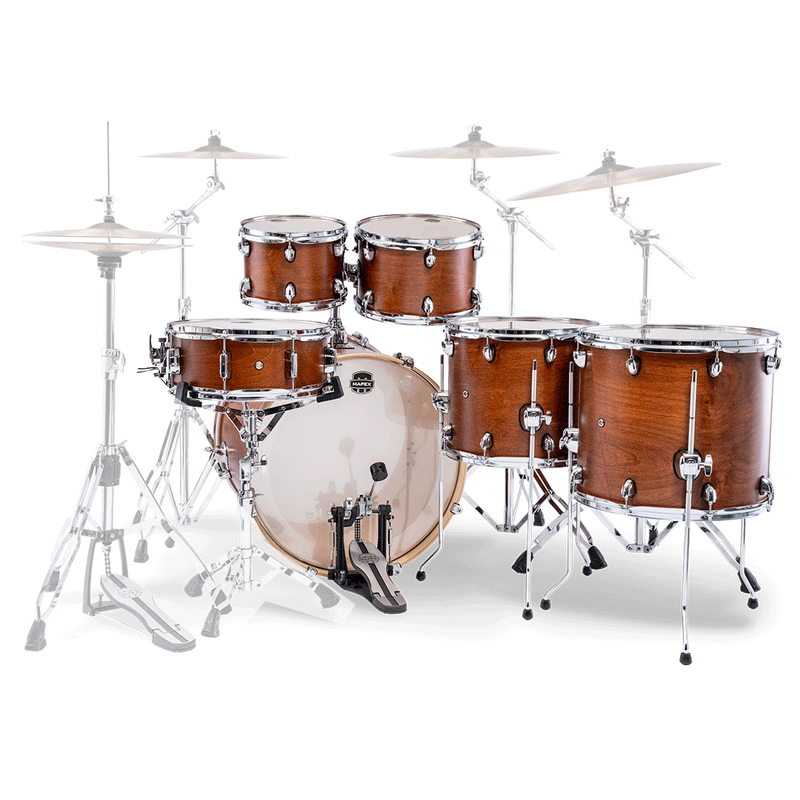 Batería Acústica Mapex Mars Maple Shell Pack de 6 piezas MM628SFUWM - Cortado Satin (NO INCLUYE HARDWARE NI PLATILLOS)