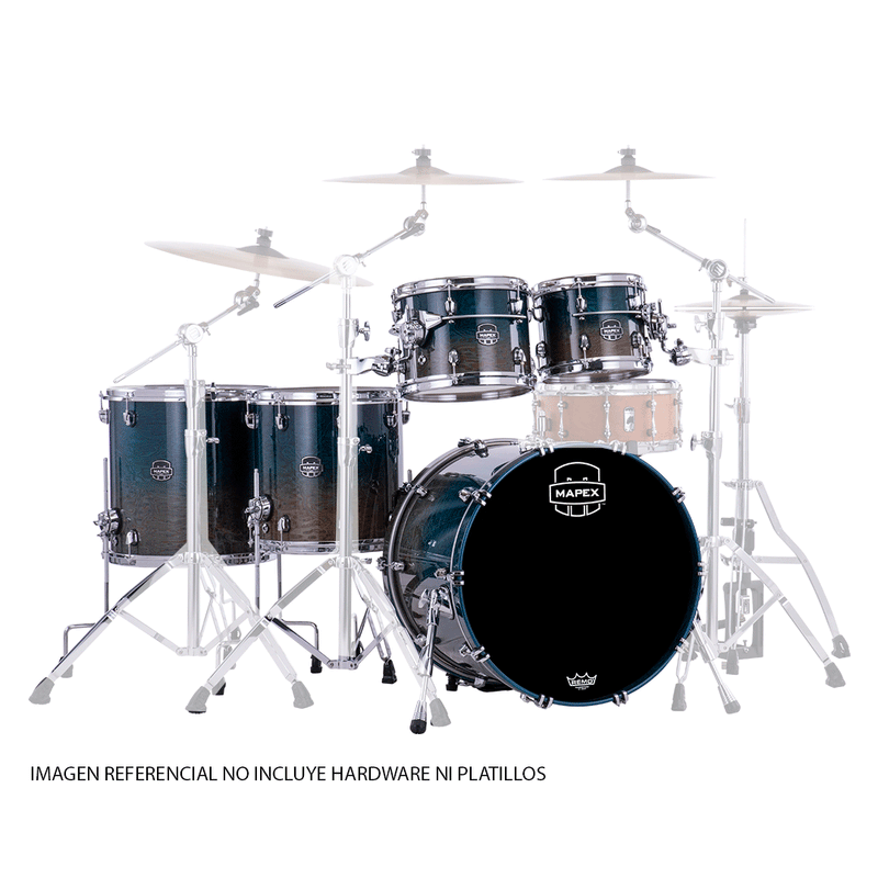 Batería Acústica Mapex Saturn Evolution Birch / Walnut Shell Pack de 5 piezas SE628XBOE - Exotic Aegean Fade (NO INCLUYE HARDWARE NI PLATILLOS)