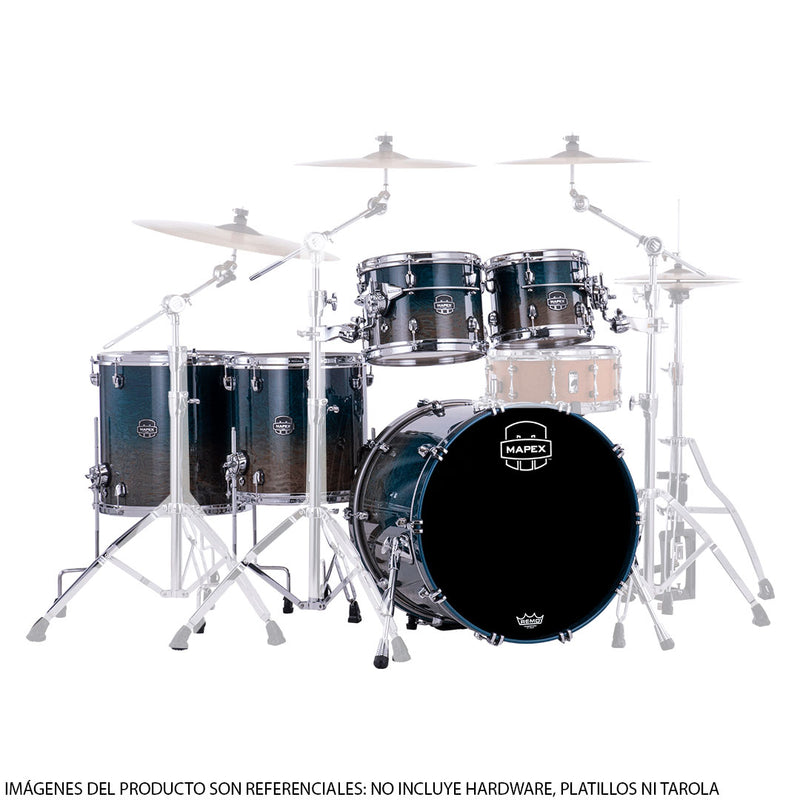 Batería Acústica Mapex Saturn Evolution Birch / Walnut Shell Pack de 5 piezas SE628XBOE - Exotic Aegean Fade (NO INCLUYE HARDWARE, PLATILLOS NI TAROLA)