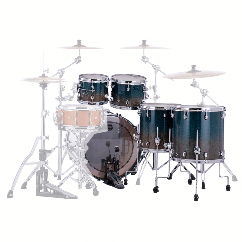 Batería Acústica Mapex Saturn Evolution Birch / Walnut Shell Pack de 5 piezas SE628XBOE - Exotic Aegean Fade (NO INCLUYE HARDWARE NI PLATILLOS)