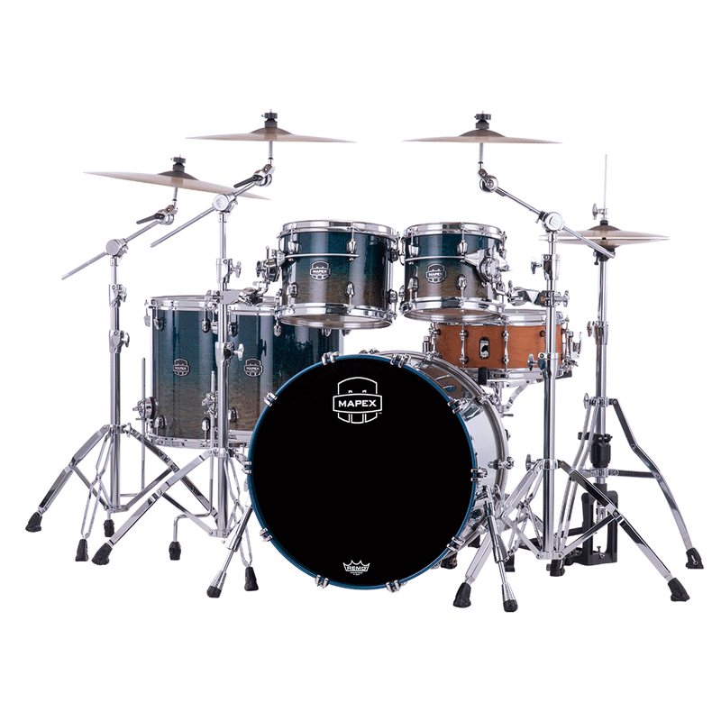 Batería Acústica Mapex Saturn Evolution Birch / Walnut Shell Pack de 5 piezas SE628XBOE - Exotic Aegean Fade (NO INCLUYE HARDWARE NI PLATILLOS)