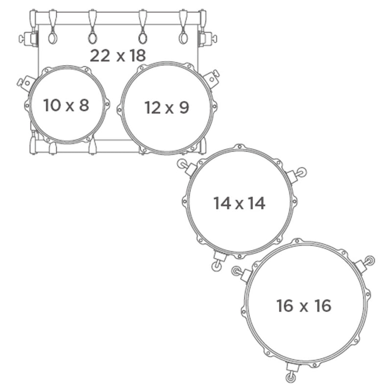 Batería Acústica Mapex Saturn Evolution Maple / Walnut Shell Pack de 5 piezas SE628XMPO - Exotic Sunburst (NO INCLUYE HARDWARE NI PLATILLOS)