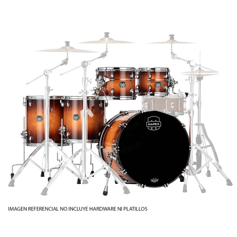 Batería Acústica Mapex Saturn Evolution Maple / Walnut Shell Pack de 5 piezas SE628XMPO - Exotic Sunburst (NO INCLUYE HARDWARE NI PLATILLOS)