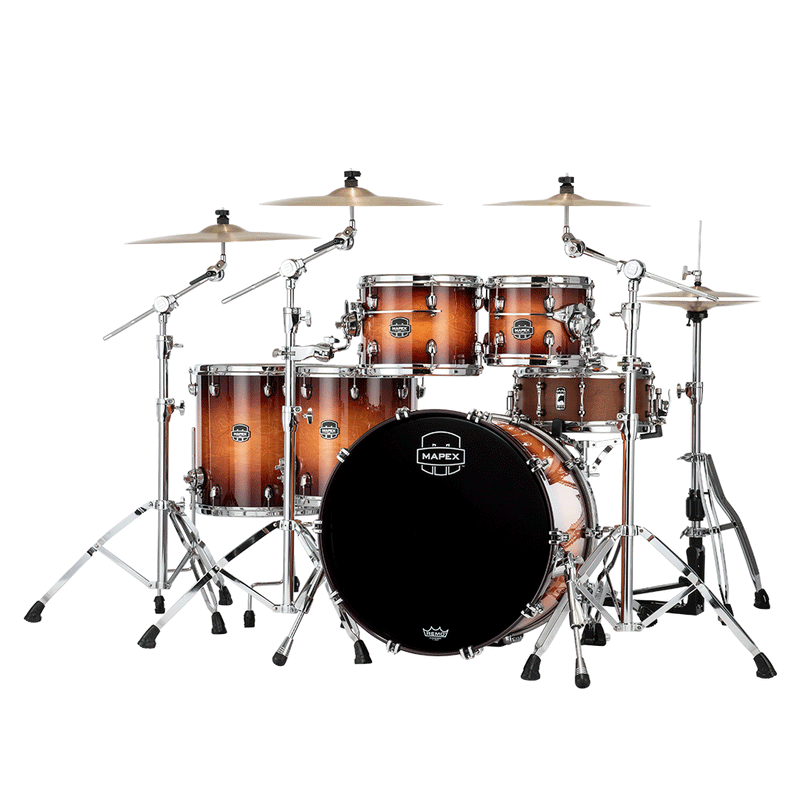 Batería Acústica Mapex Saturn Evolution Maple / Walnut Shell Pack de 5 piezas SE628XMPO - Exotic Sunburst (NO INCLUYE HARDWARE NI PLATILLOS)