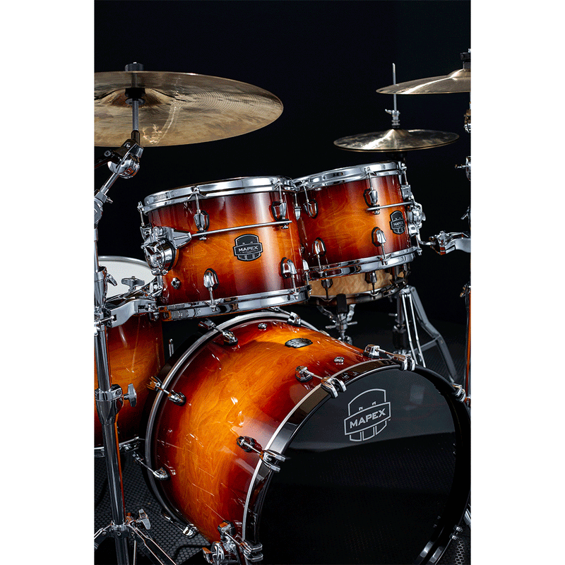Batería Acústica Mapex Saturn Evolution Maple / Walnut Shell Pack de 5 piezas SE628XMPO - Exotic Sunburst (NO INCLUYE HARDWARE NI PLATILLOS)