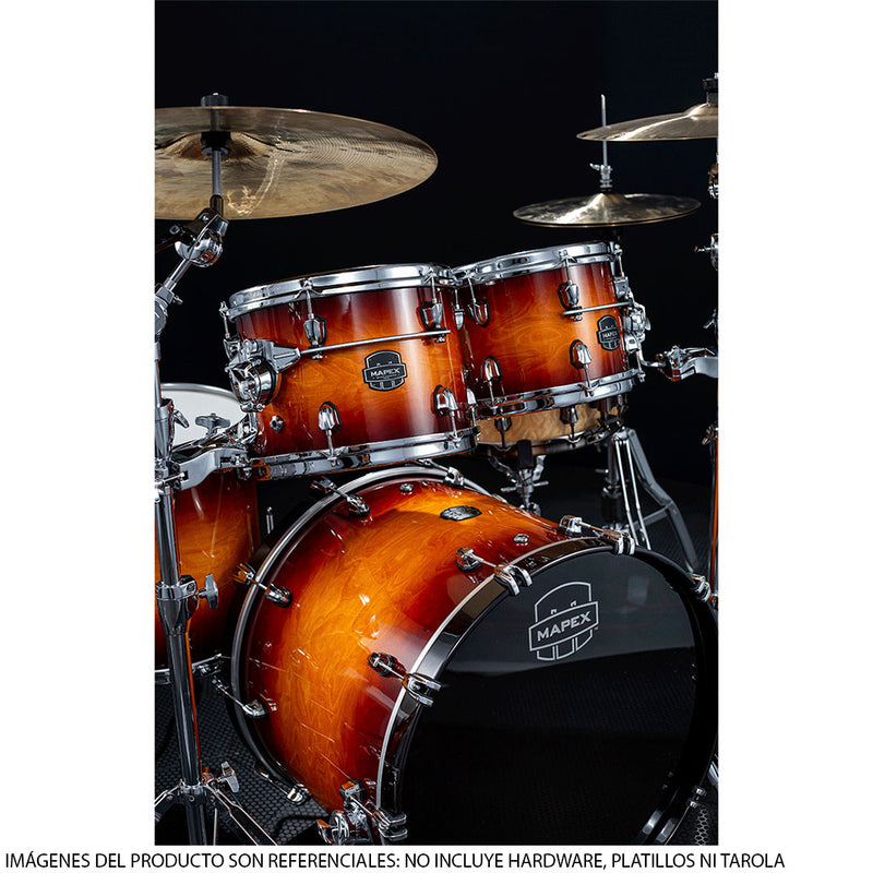 Batería Acústica Mapex Saturn Evolution Maple / Walnut Shell Pack de 5 piezas SE628XMPO - Exotic Sunburst Lacquer (NO INCLUYE HARDWARE PLATILLOS, TAROLA)