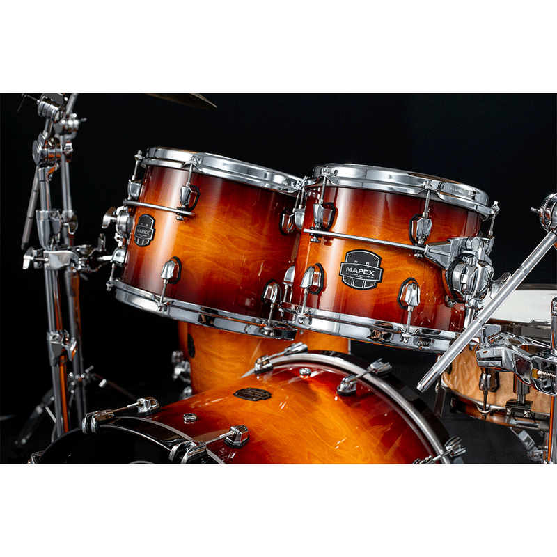 Batería Acústica Mapex Saturn Evolution Maple / Walnut Shell Pack de 5 piezas SE628XMPO - Exotic Sunburst (NO INCLUYE HARDWARE NI PLATILLOS)