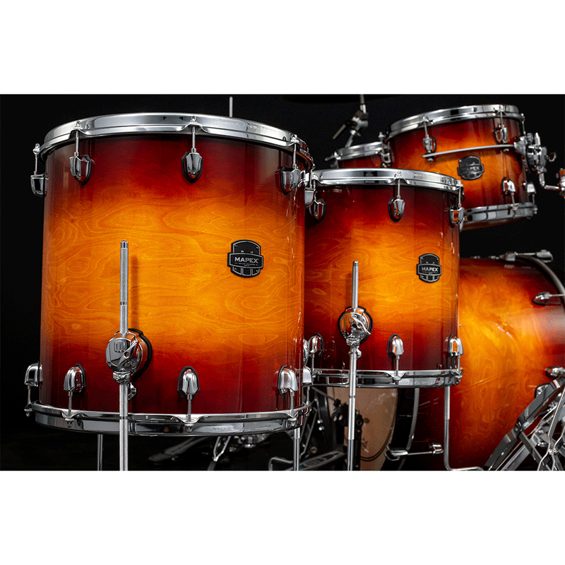 Batería Acústica Mapex Saturn Evolution Maple / Walnut Shell Pack de 5 piezas SE628XMPO - Exotic Sunburst (NO INCLUYE HARDWARE NI PLATILLOS)