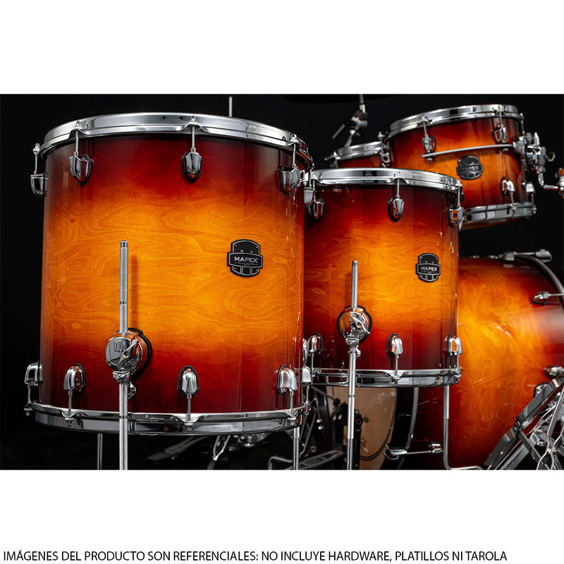 Batería Acústica Mapex Saturn Evolution Maple / Walnut Shell Pack de 5 piezas SE628XMPO - Exotic Sunburst Lacquer (NO INCLUYE HARDWARE PLATILLOS, TAROLA)