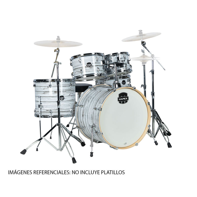 Batería Acústica Mapex Venus Shell Pack de 5 piezas LTVE5295FTFI - White Marblewood (NO INCLUYE PLATILLOS)