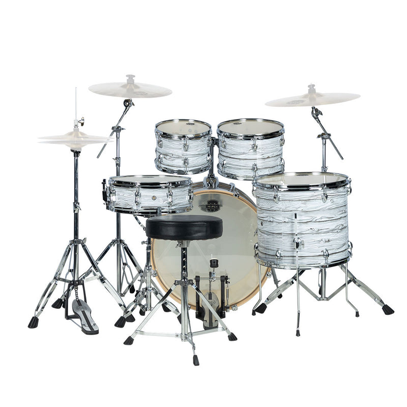 Batería Acústica Mapex Venus Shell Pack de 5 piezas LTVE5295FTFI - White Marblewood (NO INCLUYE PLATILLOS)