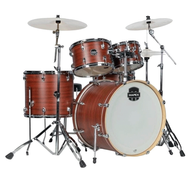 Batería Acústica Mapex Venus Shell Pack de 5 piezas LTVE5295FTRI - Red Wood (INCLUYE HARDWARE)