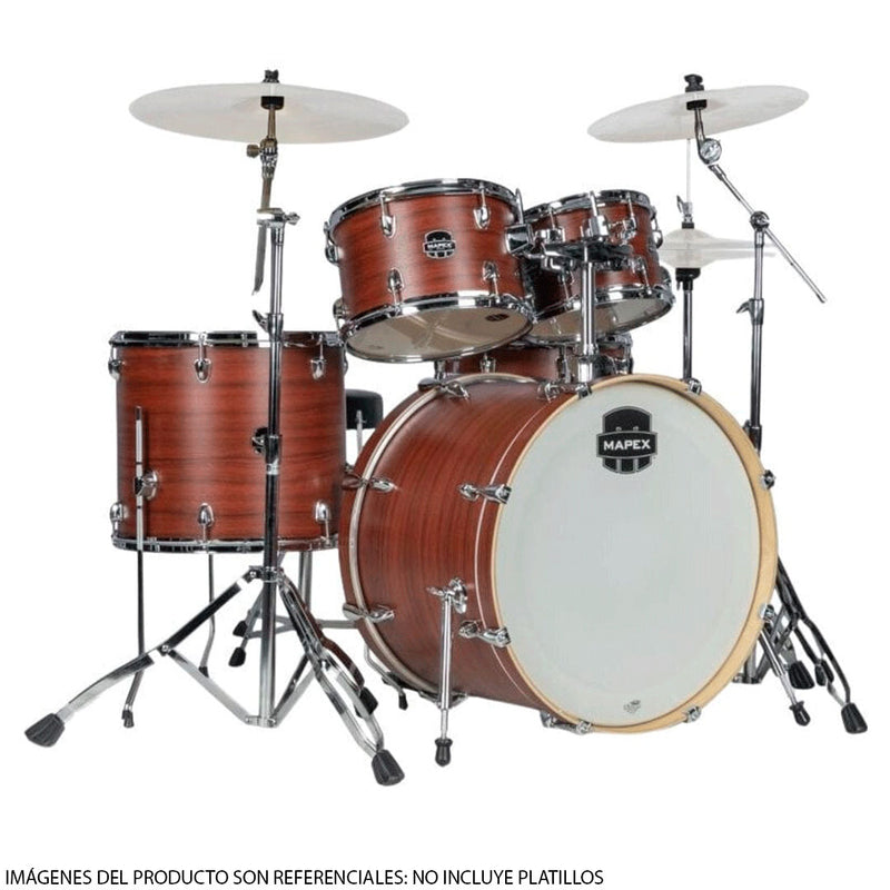 Batería Acústica Mapex Venus Shell Pack de 5 piezas LTVE5295FTRI - Red Wood (INCLUYE HARDWARE)