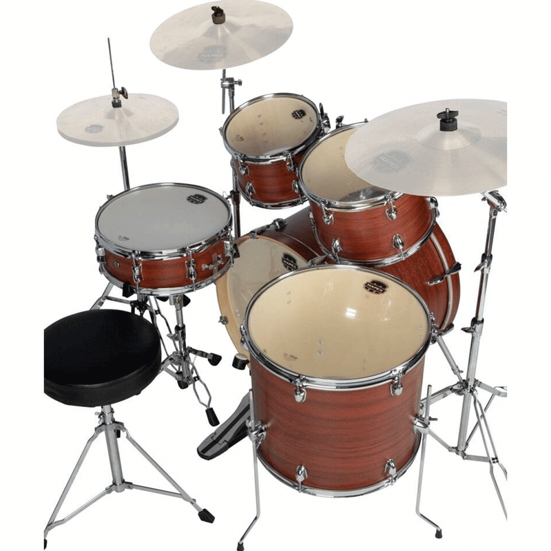Batería Acústica Mapex Venus Shell Pack de 5 piezas LTVE5295FTRI - Red Wood (INCLUYE HARDWARE)