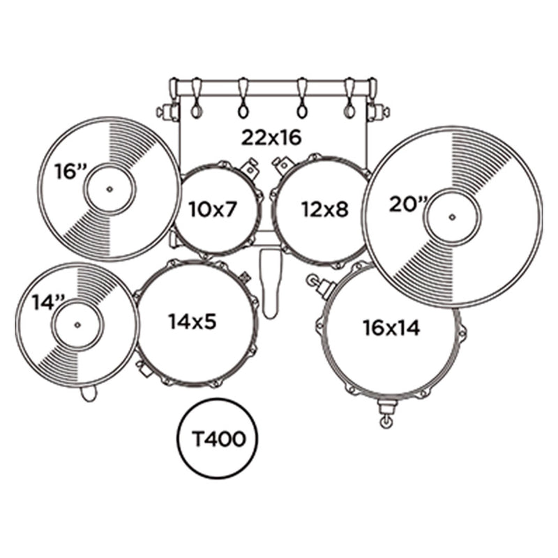 Batería Acústica Mapex Venus Shell Pack de 5 piezas VE5295FTCVX - Copper Metallic (INCLUYE HARDWARE Y PLATILLOS)