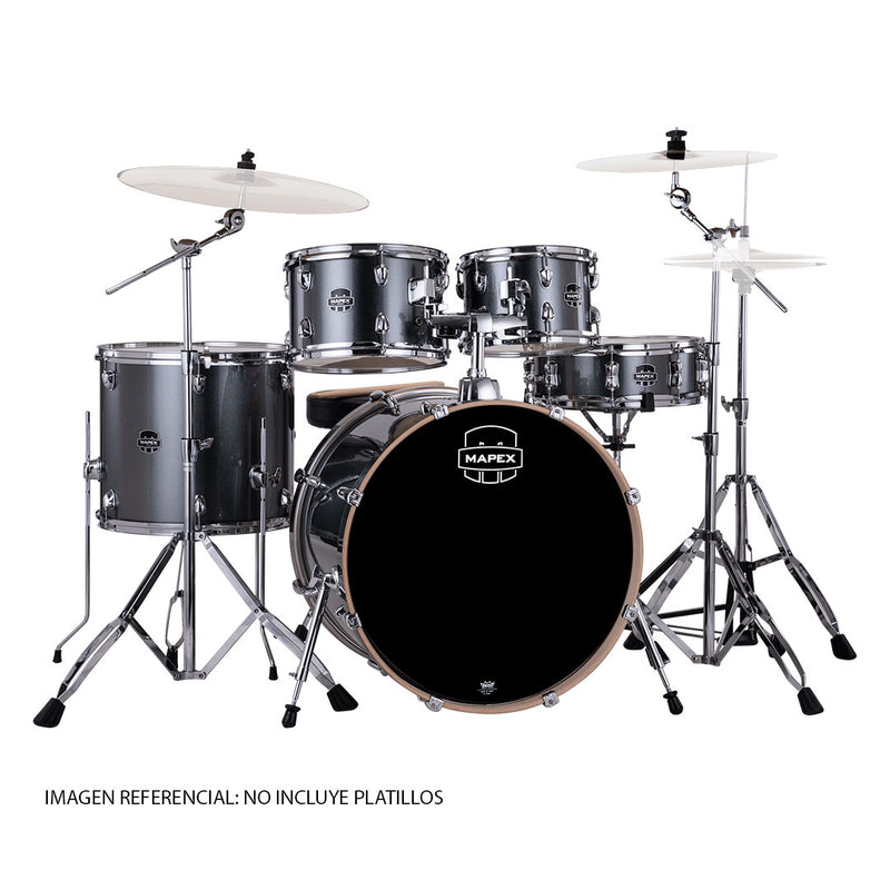 Batería Acústica Mapex Venus Shell Pack de 5 piezas VE5295FTVC - Steel Blue Metallic (NO INCLUYE PLATILLOS)