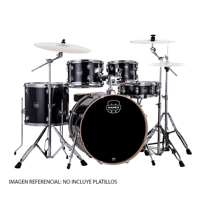 Batería Acústica Mapex Venus Shell Pack de 5 piezas VE5295FTVH - Black Galaxy Sparkle (NO INCLUYE PLATILLOS)