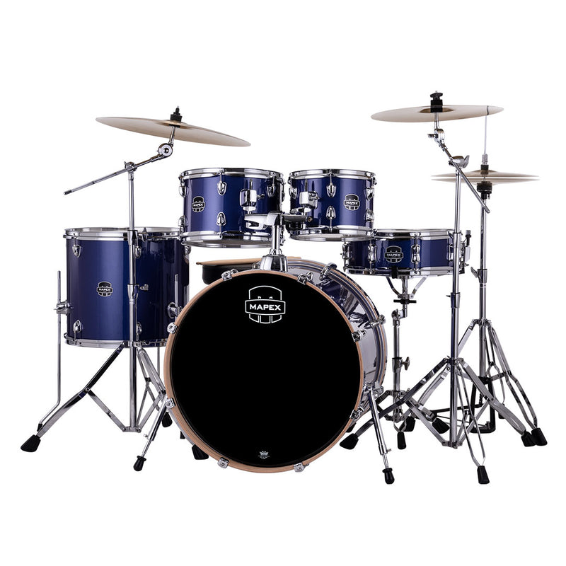 Batería Acústica Mapex Venus Shell Pack de 5 piezas VE5295FTVI - Blue Sky Sparkle (NO INCLUYE PLATILLOS)