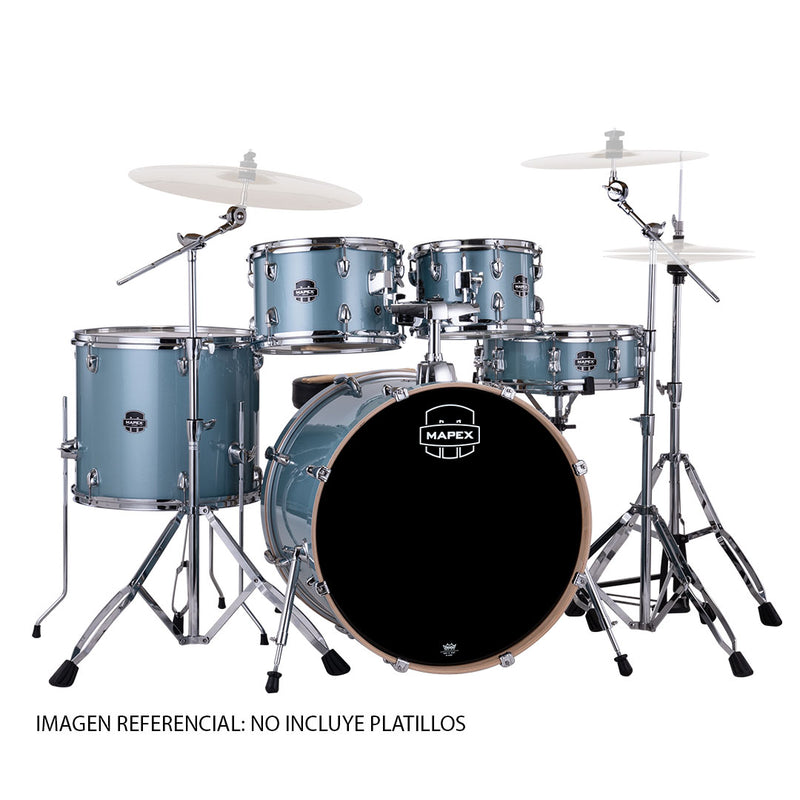 Batería Acústica Mapex Venus Shell Pack de 5 piezas VE5295FTVJ - Aqua Blue Sparkle (NO INCLUYE PLATILLOS)
